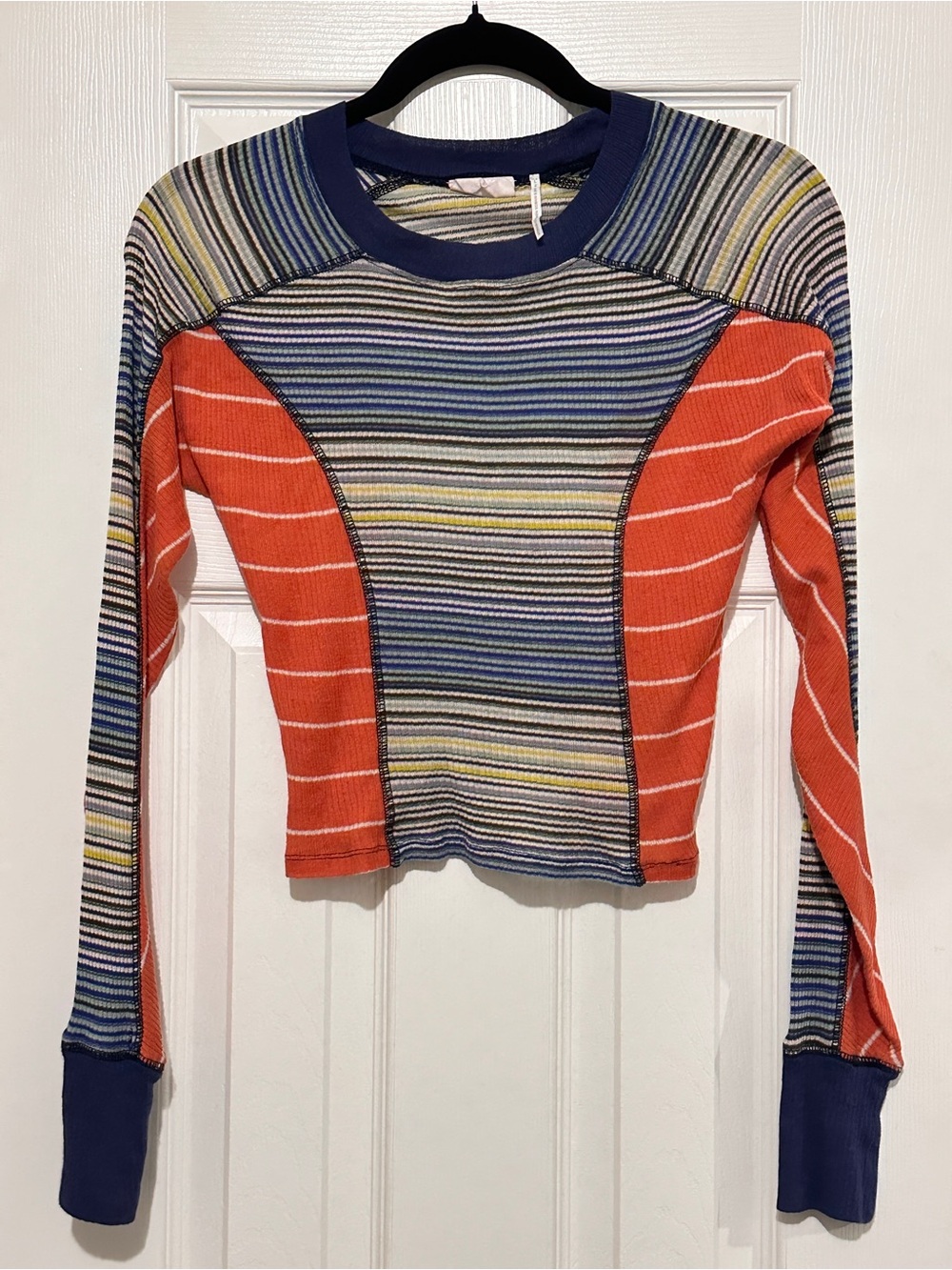 Urban Outfitters Out From Under Striped Colorblock Long-Sleeve Tee